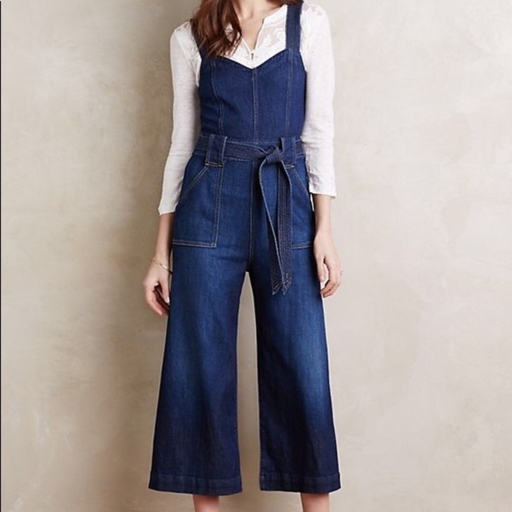 NWOT 7 for all mankind cropped wide-leg jumpsuit sz 27